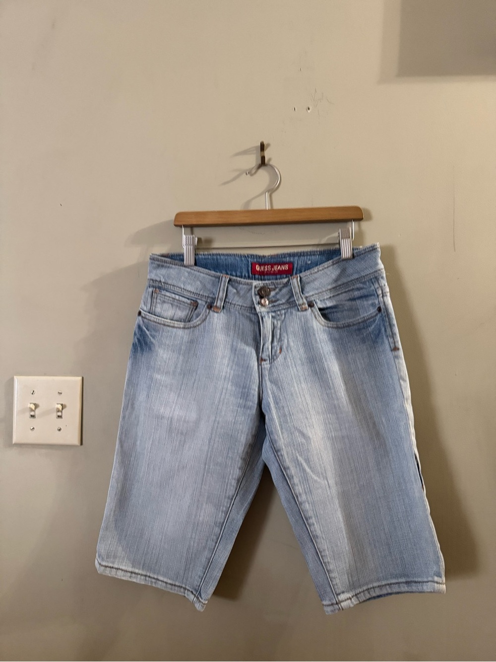 Guess Light Blue Denim Bermuda Jean Shorts